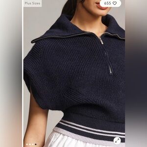 Maeve Quarter-Zip Sweater Tee